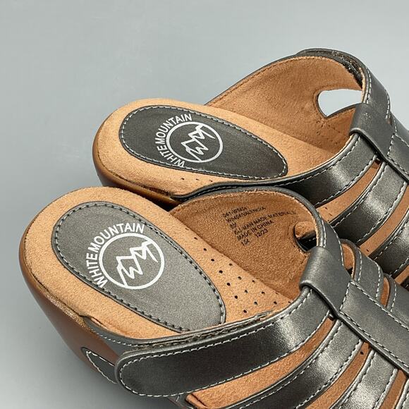 NEW White Mountain Women’s Valencia Slip on Clog Sandals Pewter Size 7.5 - Picture 6 of 11